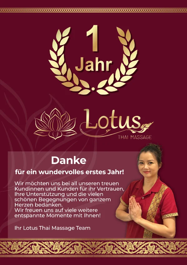 1 Jahr Lotus Thai Massage